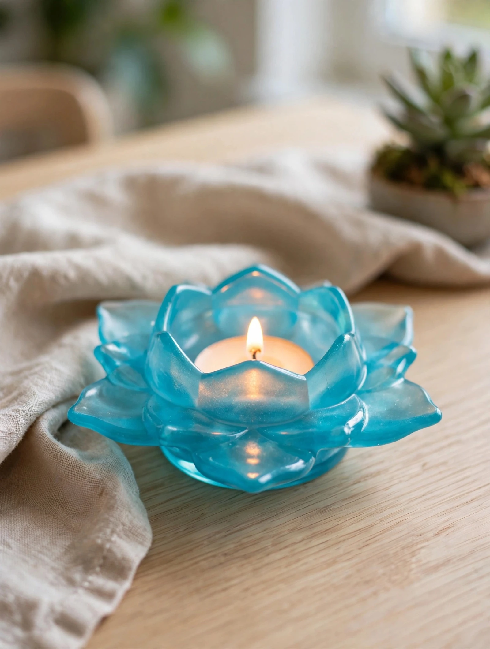 Bougeoir bleu 